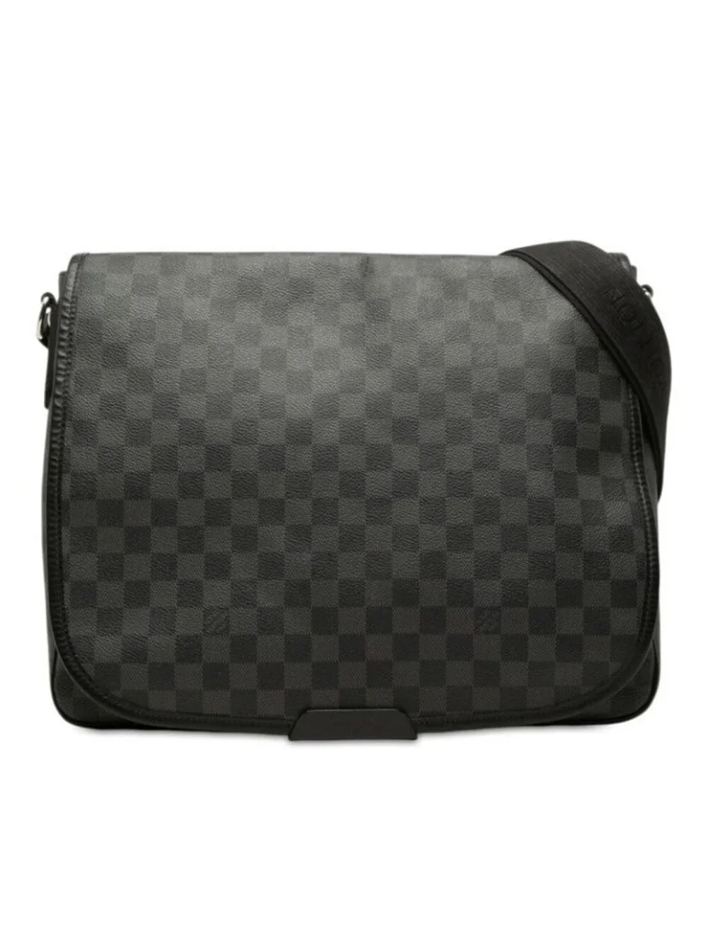 Louis Vuitton Damier Graphite Daniel GM Crossbody Shoulder Bag Black Leather